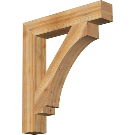 Ekena Millwork Imperial Block Rough Sawn Bracket, Western Red Cedar, 6"W x 36"D x 40"H BKT06X36X40IMP05RWR
